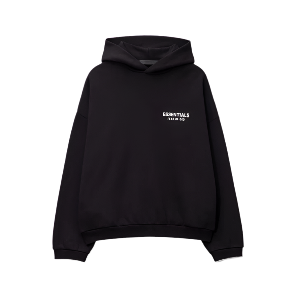 HOODIE ESSENTIALS FEAR OF GOD BLACK SS24 – BRED KICKS