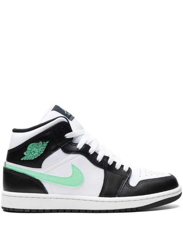 Green jordan 1 grade school best sale