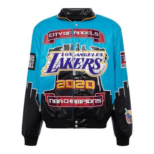 JEFF HAMILTON LA LAKERS CHAMPIONSHIP 2020 VEGAN LEATHER JACKET