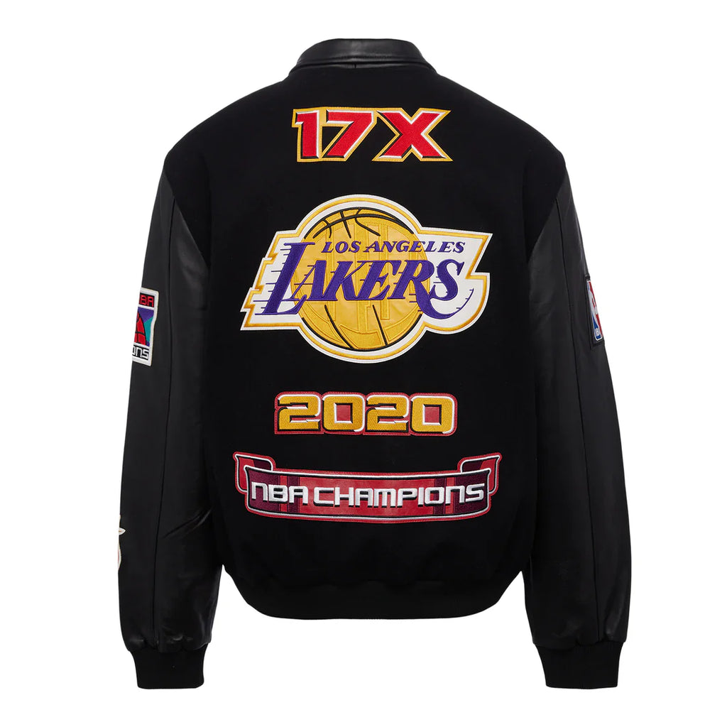 JEFF HAMILTON WOOL & LEATHER LA LAKERS 2020 CHAMPIONSHIP JACKET