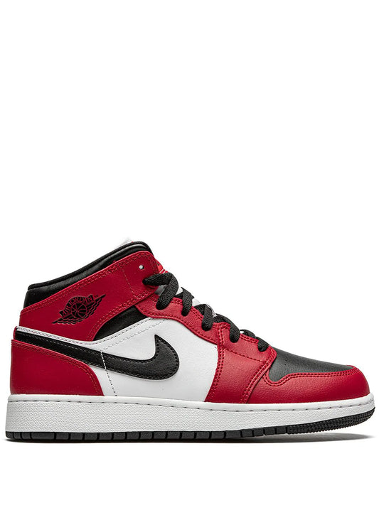 JORDAN 1 MID CHICAGO BLACK TOE (Grade School)