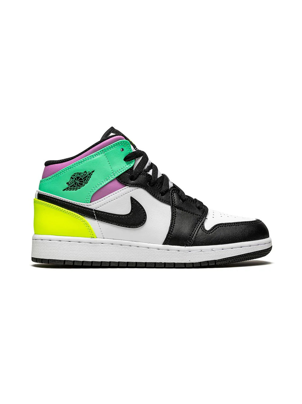 JORDAN 1 MID PASTEL BLACK TOE (Grade School)