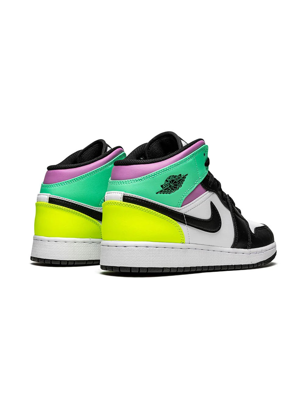 JORDAN 1 MID PASTEL BLACK TOE (Grade School)