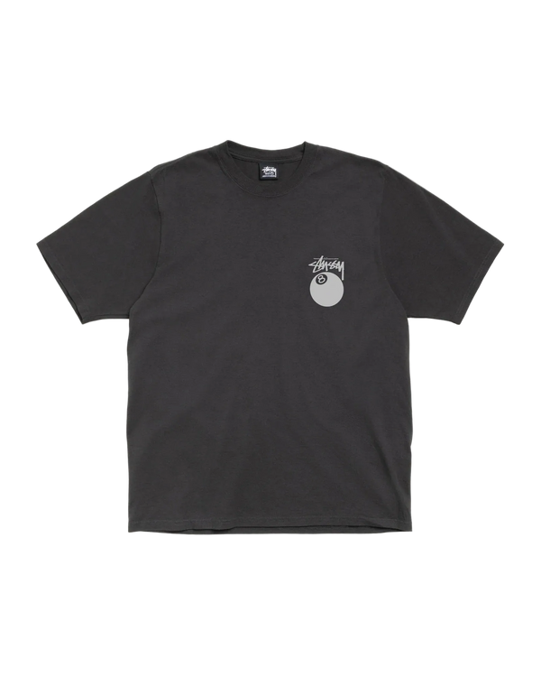 PLAYERA STUSSY 8 BALL BLACK PIGMENT DYED (POR PEDIDO)