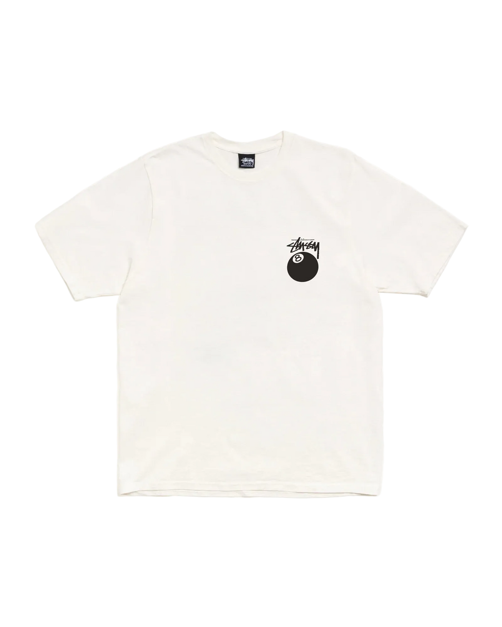 PLAYERA STUSSY 8 BALL WHITE PIGMENT DYED (POR PEDIDO)