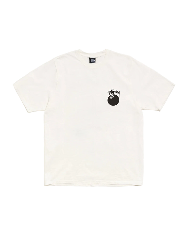 PLAYERA STUSSY 8 BALL WHITE PIGMENT DYED (POR PEDIDO)