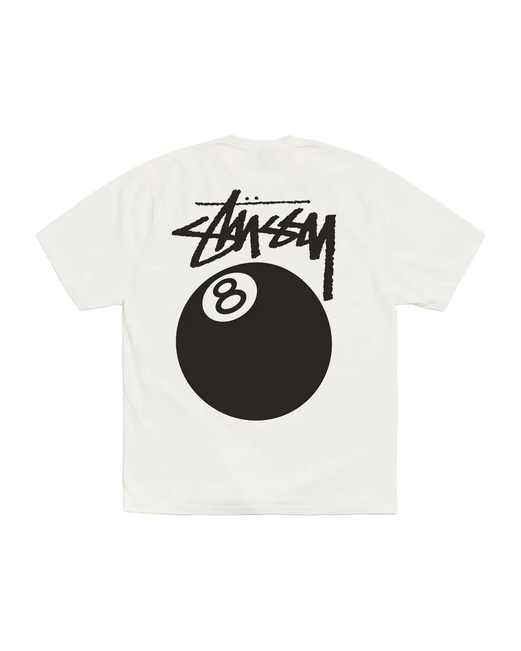 PLAYERA STUSSY 8 BALL WHITE PIGMENT DYED (POR PEDIDO)