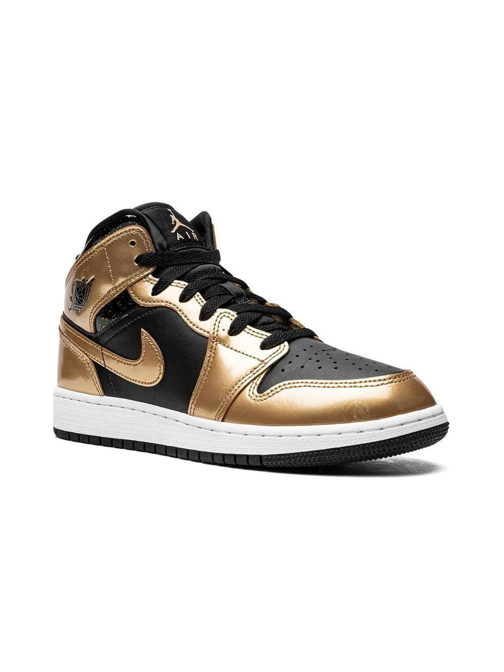 JORDAN 1 MID METALLIC GOLD (Grade School)