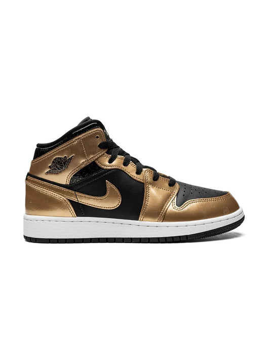 JORDAN 1 MID METALLIC GOLD (Grade School)