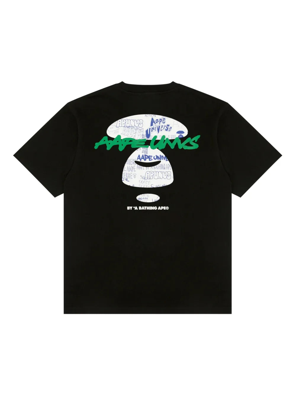 PLAYERA AAPE BY *A BATHING APE® PRINTED LOGO BLACK