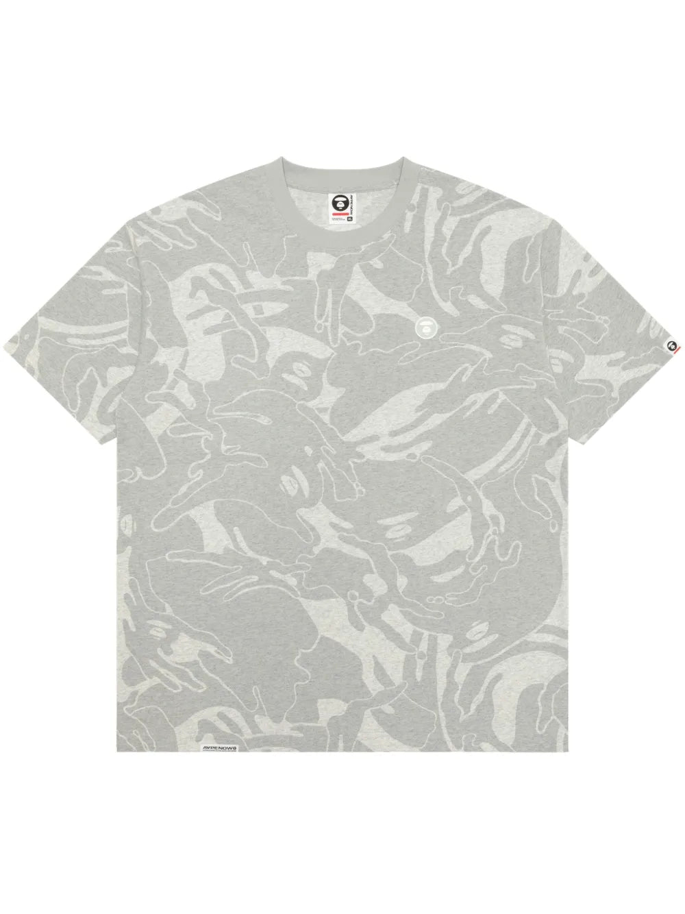 PLAYERA AAPE BY *A BATHING APE® MILITARY PRINT GREY