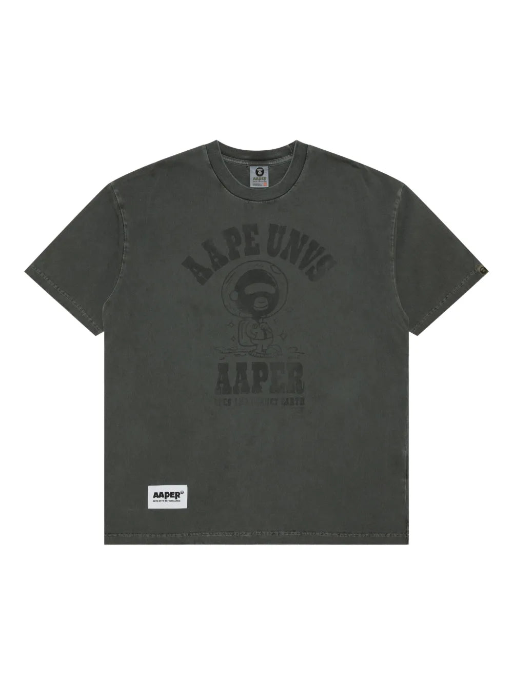 PLAYERA AAPE BY *A BATHING APE® WASHED GRAFIC PRINT CARBON
