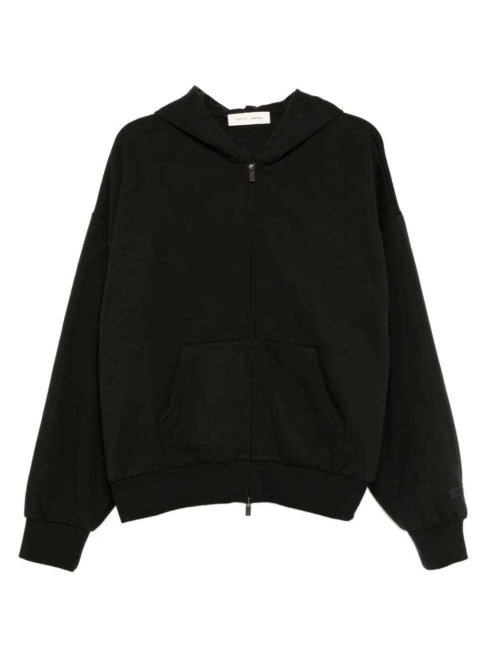 HOODIE ESSENTIALS FEAR OF GOD ZIP "JET BLACK"