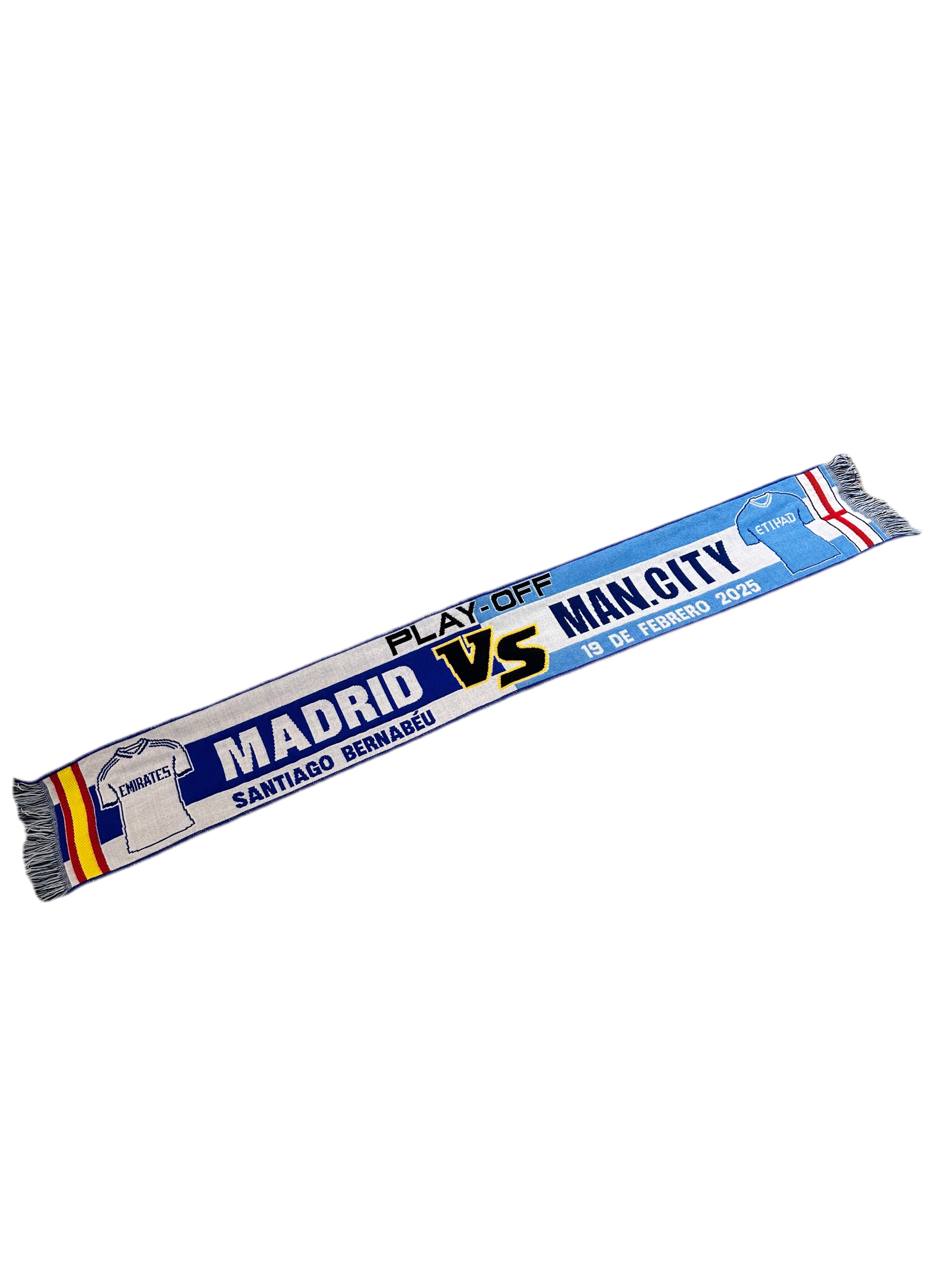 BUFANDA REAL MADRID VS M. CITY 19/02/2025 CHAMPIONS (S. Bernabeu)