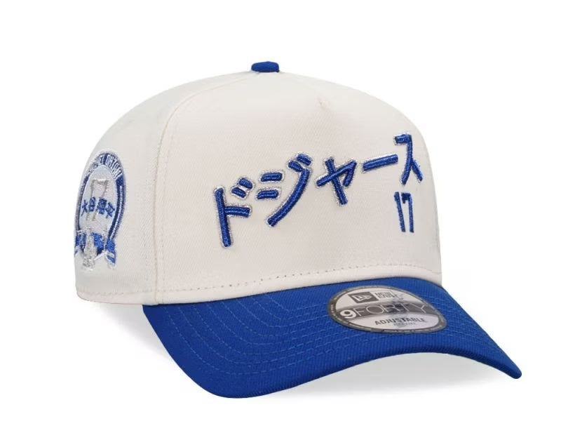 GORRA NEW ERA LOS ANGELES DODGERS OHTANI 17 CHROME TWO TONE WHITE BLUE AJUSTABLE