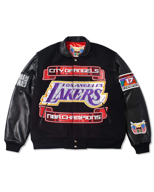 JEFF HAMILTON WOOL & LEATHER LA LAKERS 2020 CHAMPIONSHIP JACKET