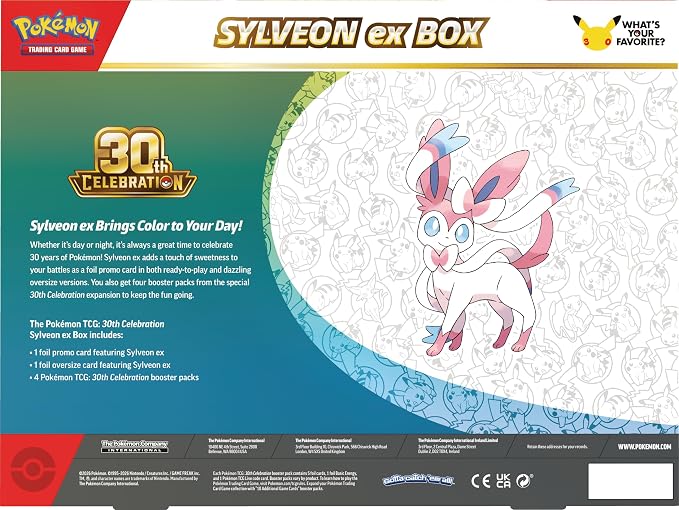 POKEMON TCG SYLVEON EX BOX 30TH CELEBRATION (INGLES)