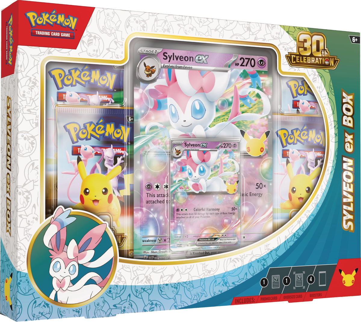 POKEMON TCG SYLVEON EX BOX 30TH CELEBRATION (INGLES)
