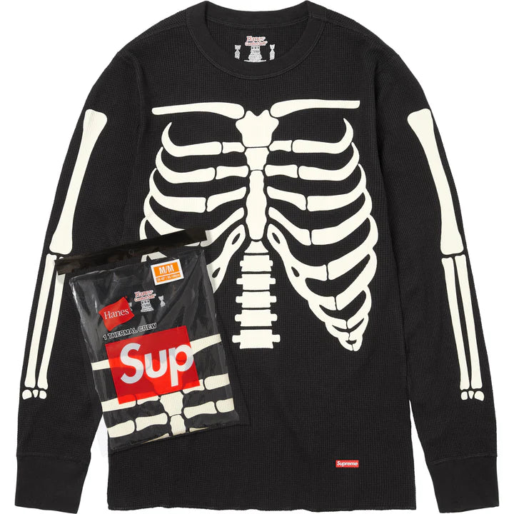CAMISETA SUPREME x HANES BONES "BLACK" (POR PEDIDO)