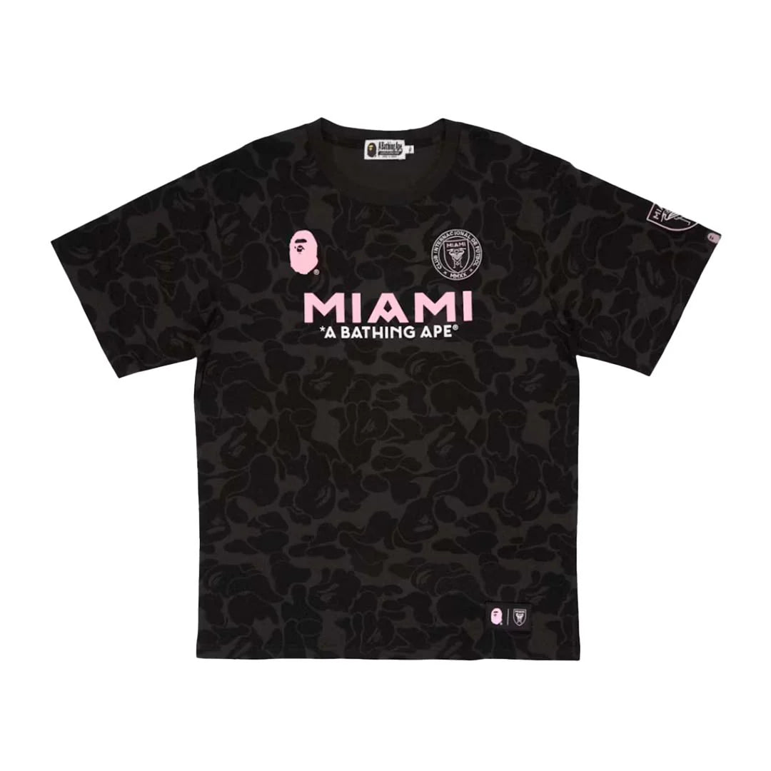 BAPE x INTER MIAMI CF CAMO TEE BLACK (POR PEDIDO)