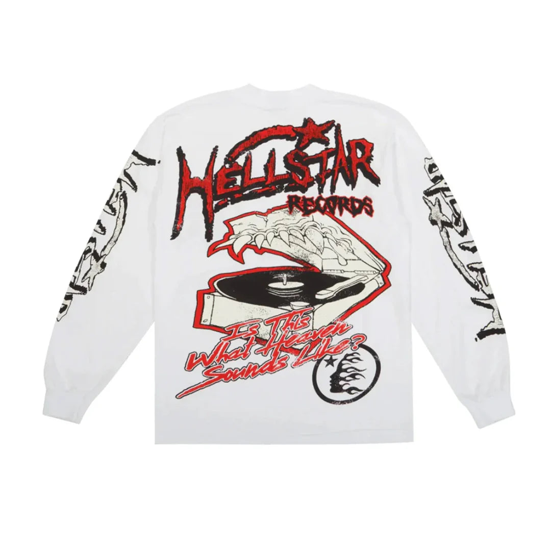 HELLSTAR RECORDS LONG SLEEVE TEE WHITE (POR PEDIDO)