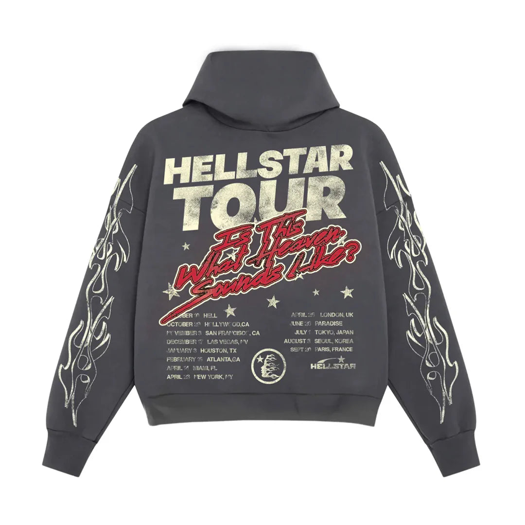 HELLSTAR RECORDS TOUR HOODIE FADED BLACK (POR PEDIDO)