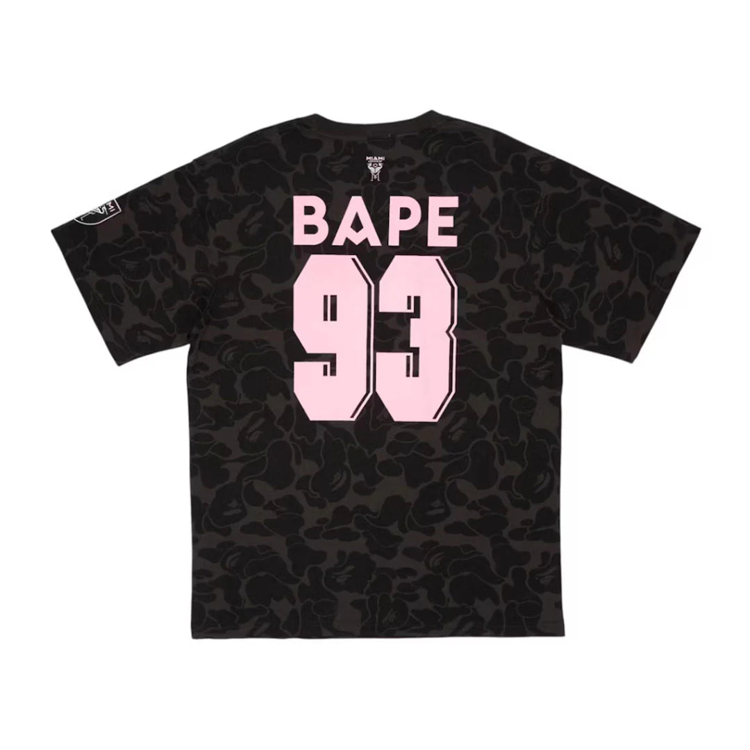 BAPE x INTER MIAMI CF CAMO TEE BLACK (POR PEDIDO)