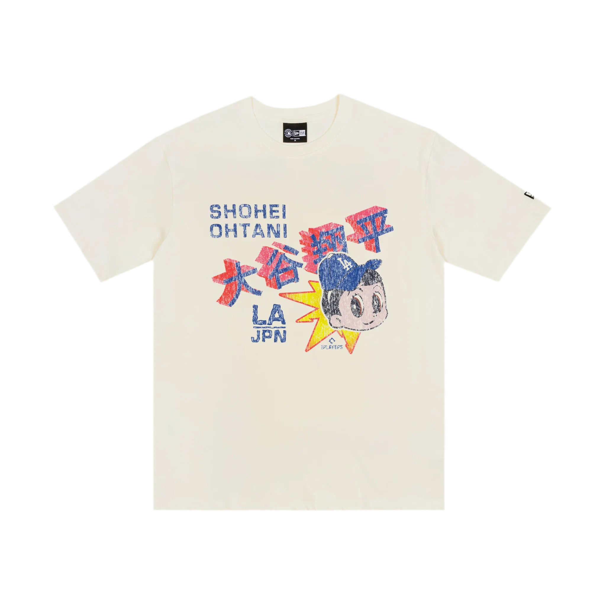 PLAYERA NEW ERA LOS ANGELES DODGERS OHTANI CARTOON WHITE (POR PEDIDO)
