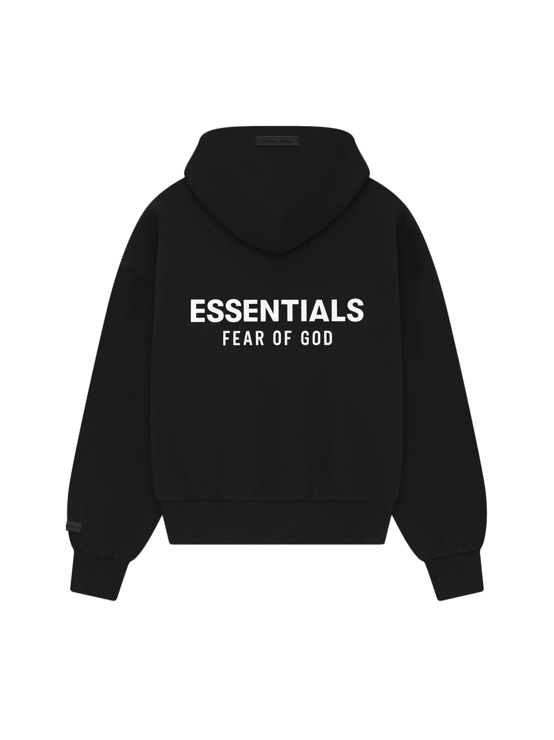 HOODIE ESSENTIALS FEAR OF GOD ZIP "JET BLACK"