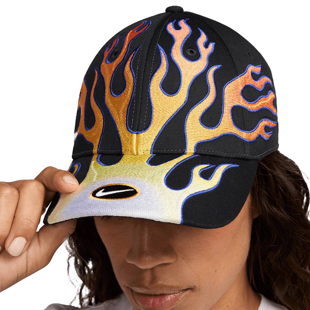 GORRA NIKE CLUB OG BLACK FLAMES