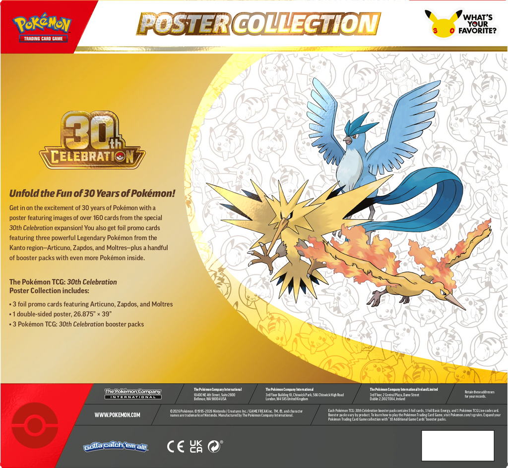 POKEMON TCG PÓSTER COLLECTION 30TH CELEBRATION
