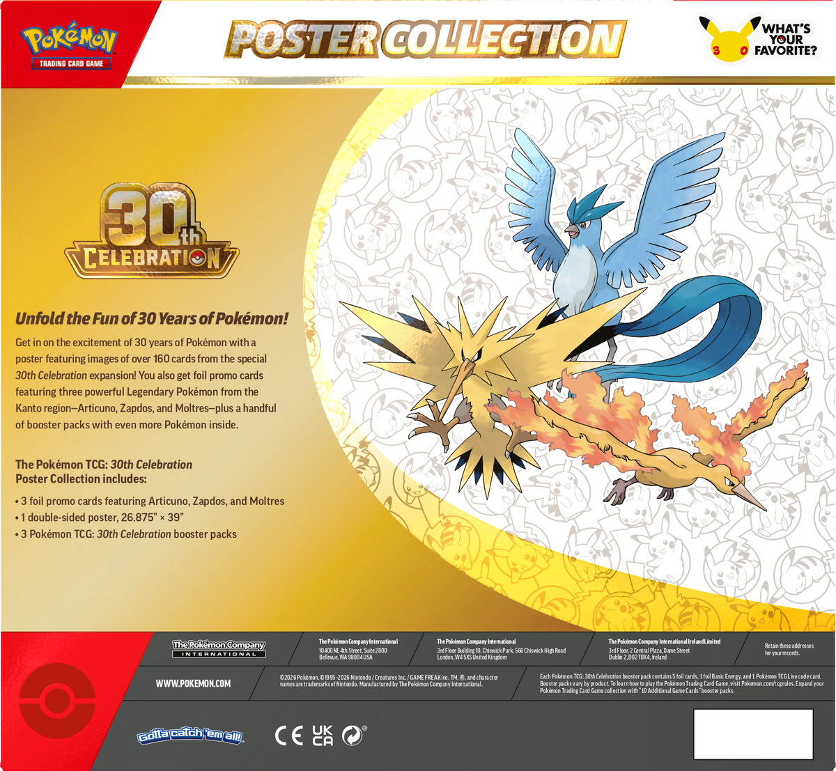 POKEMON TCG PÓSTER COLLECTION 30TH CELEBRATION