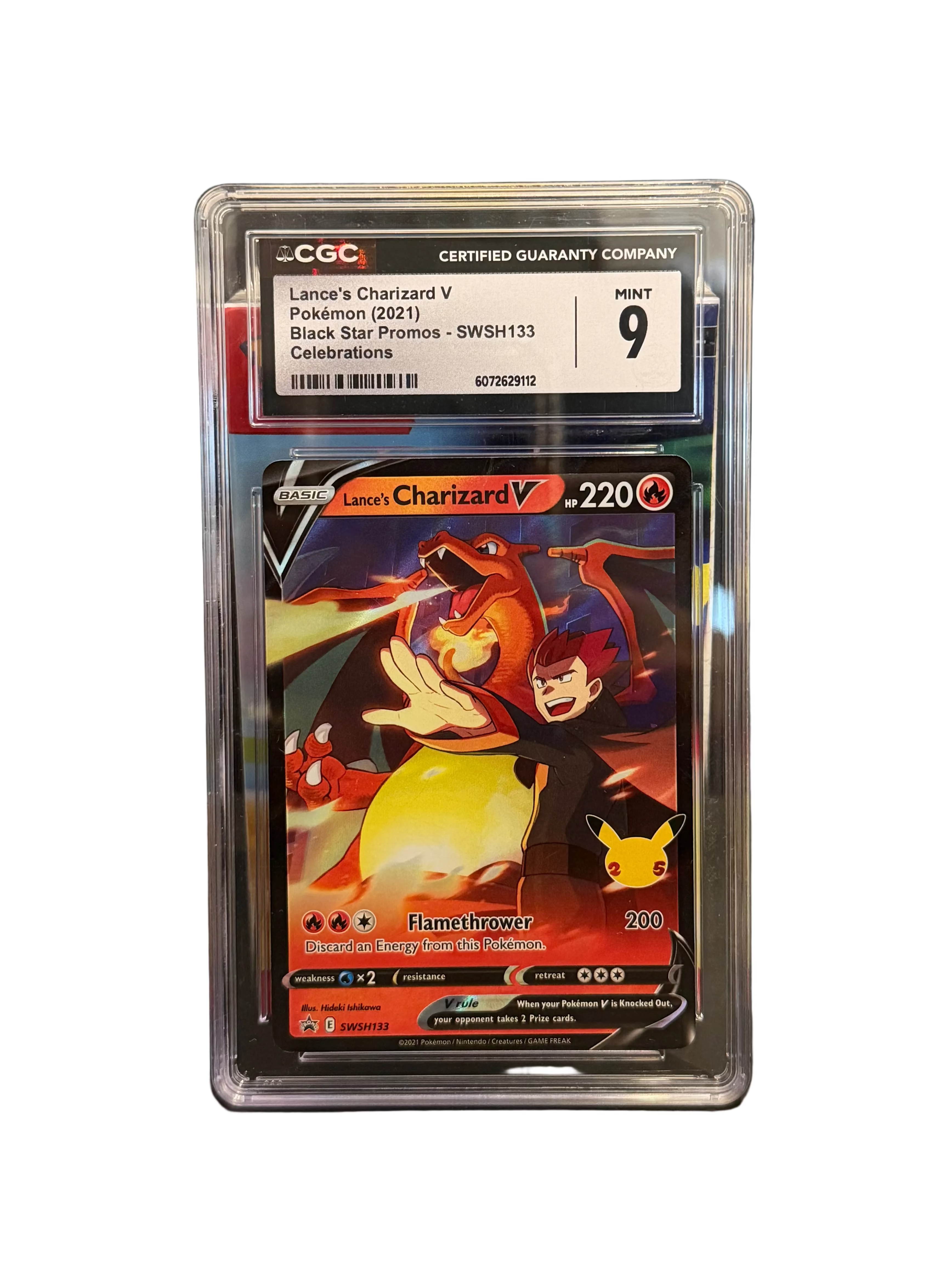 POKEMON TCG LANCE’S CHARIZARD V BS PROMO CSC GRADE 9 (2021)