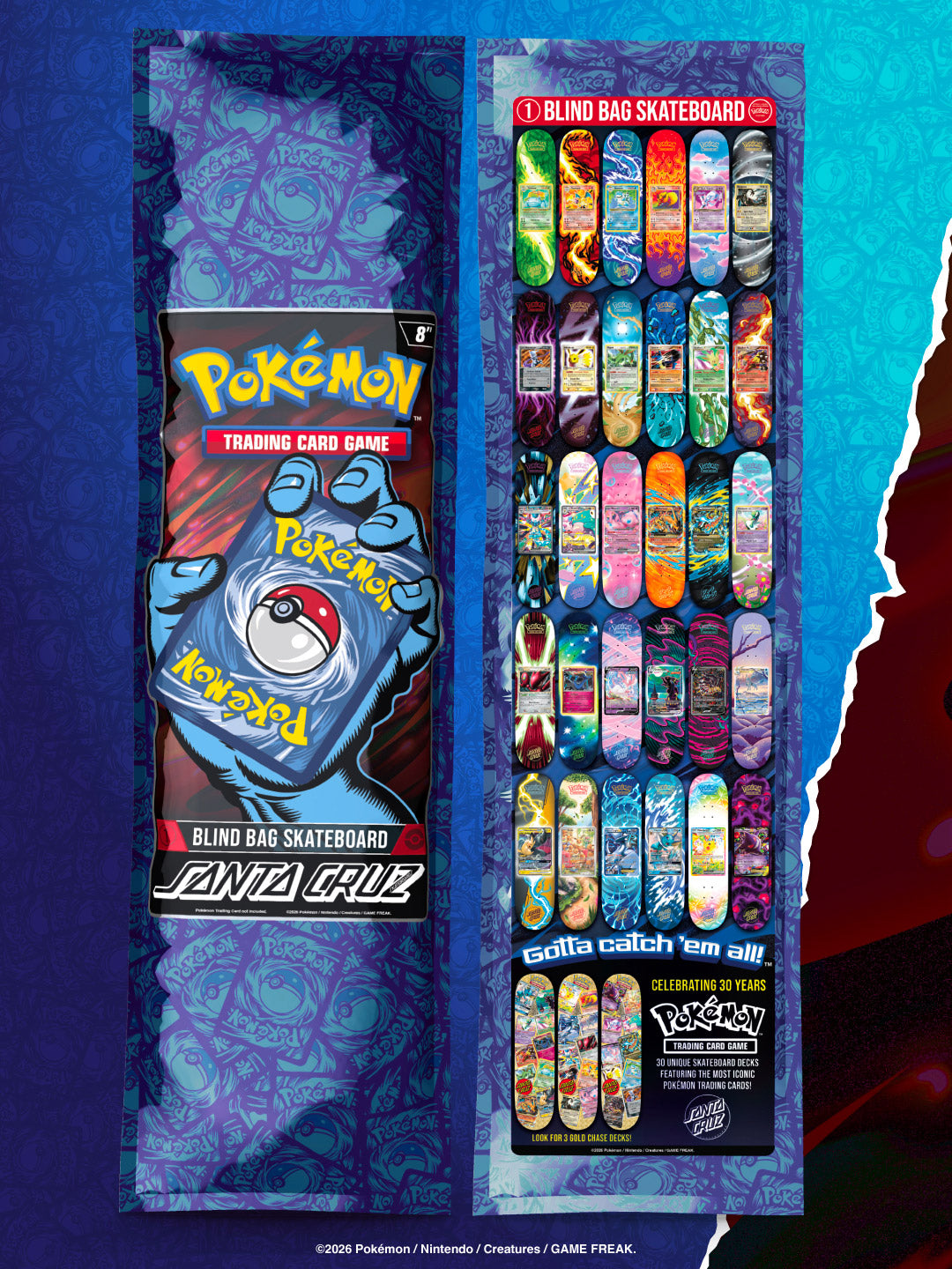 POKEMON x SANTA CRUZ SKATEBOARD BLIND BAG