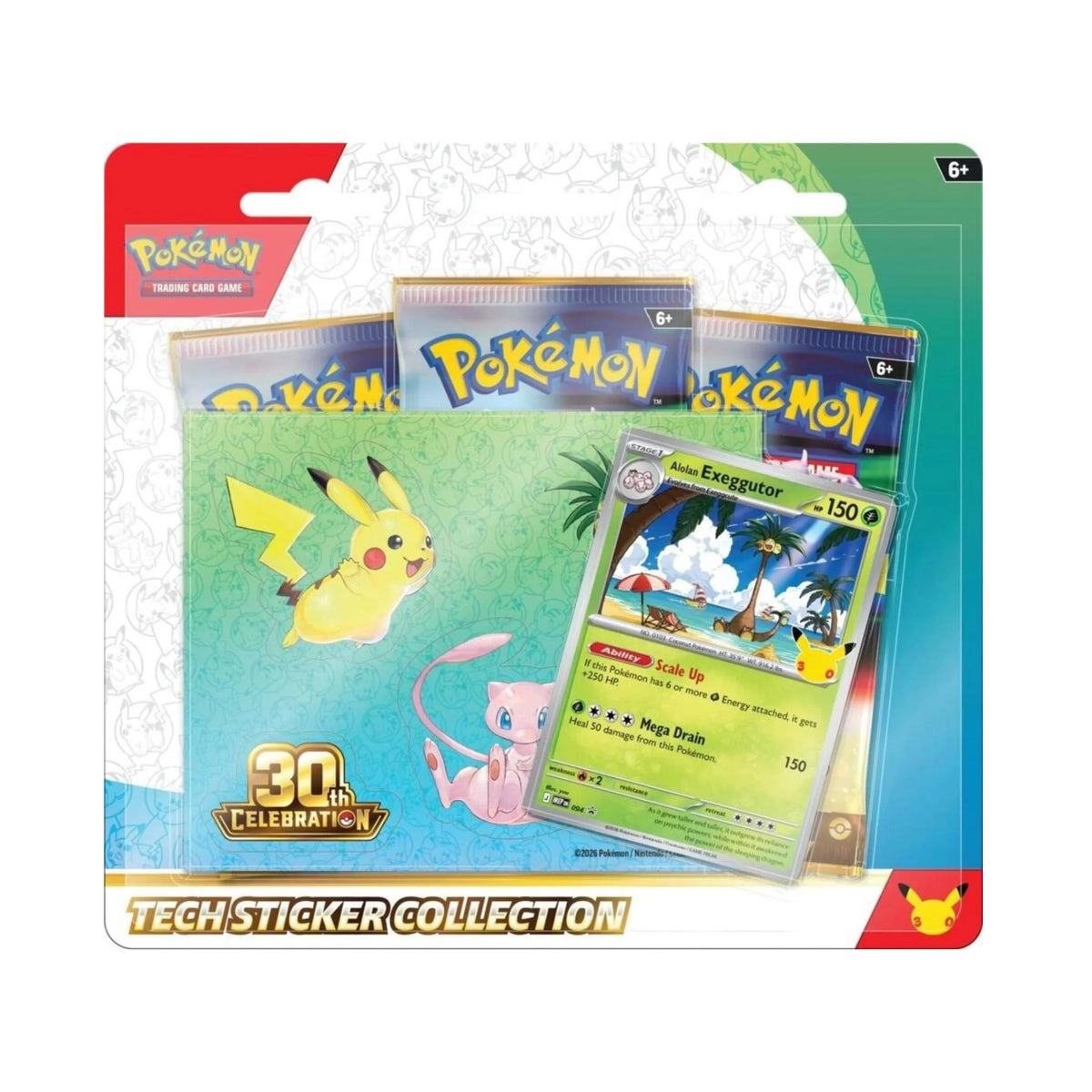 POKEMON TCG 30TH CELEBRATION TECH STICKER COLLECTION ALOLAN EXEGGCUTOR (INGLÉS)