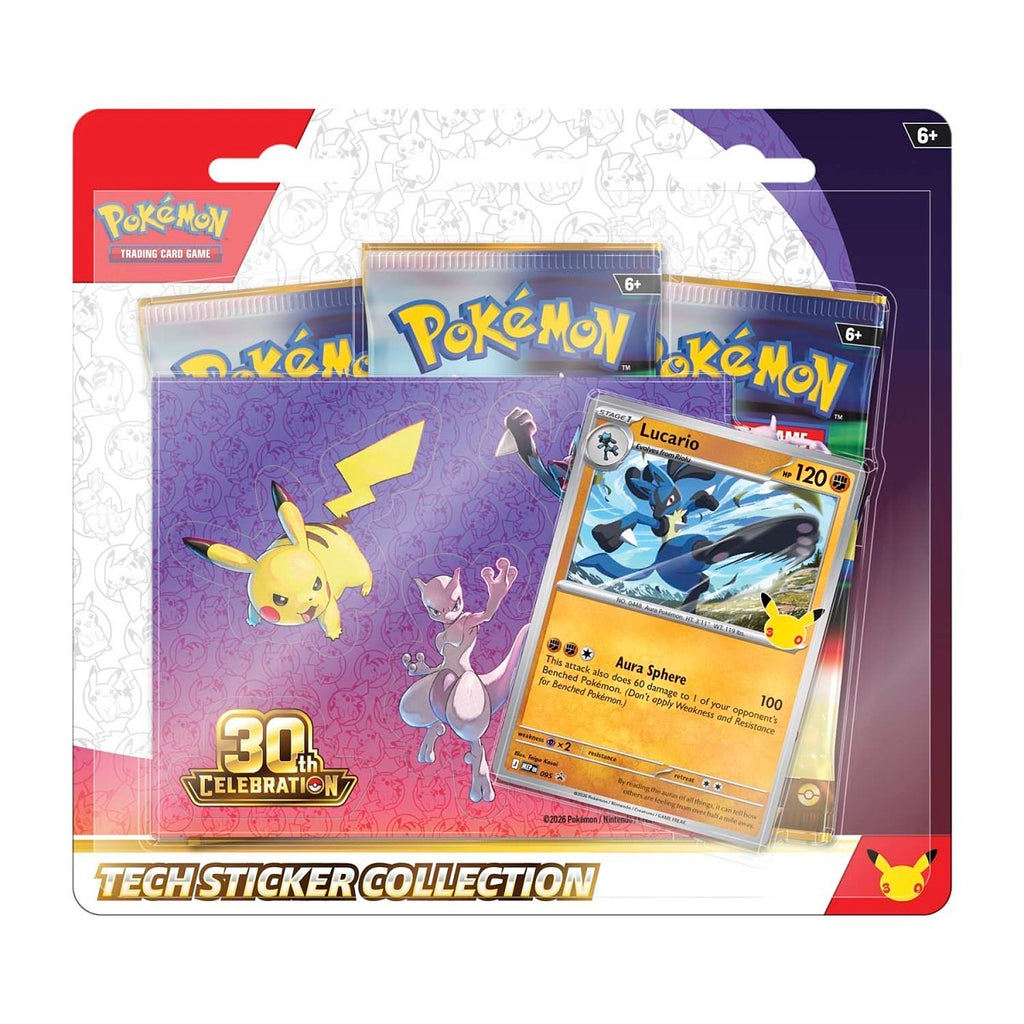 POKEMON TCG 30TH CELEBRATION TECH STICKER COLLECTION LUCARIO (INGLÉS)
