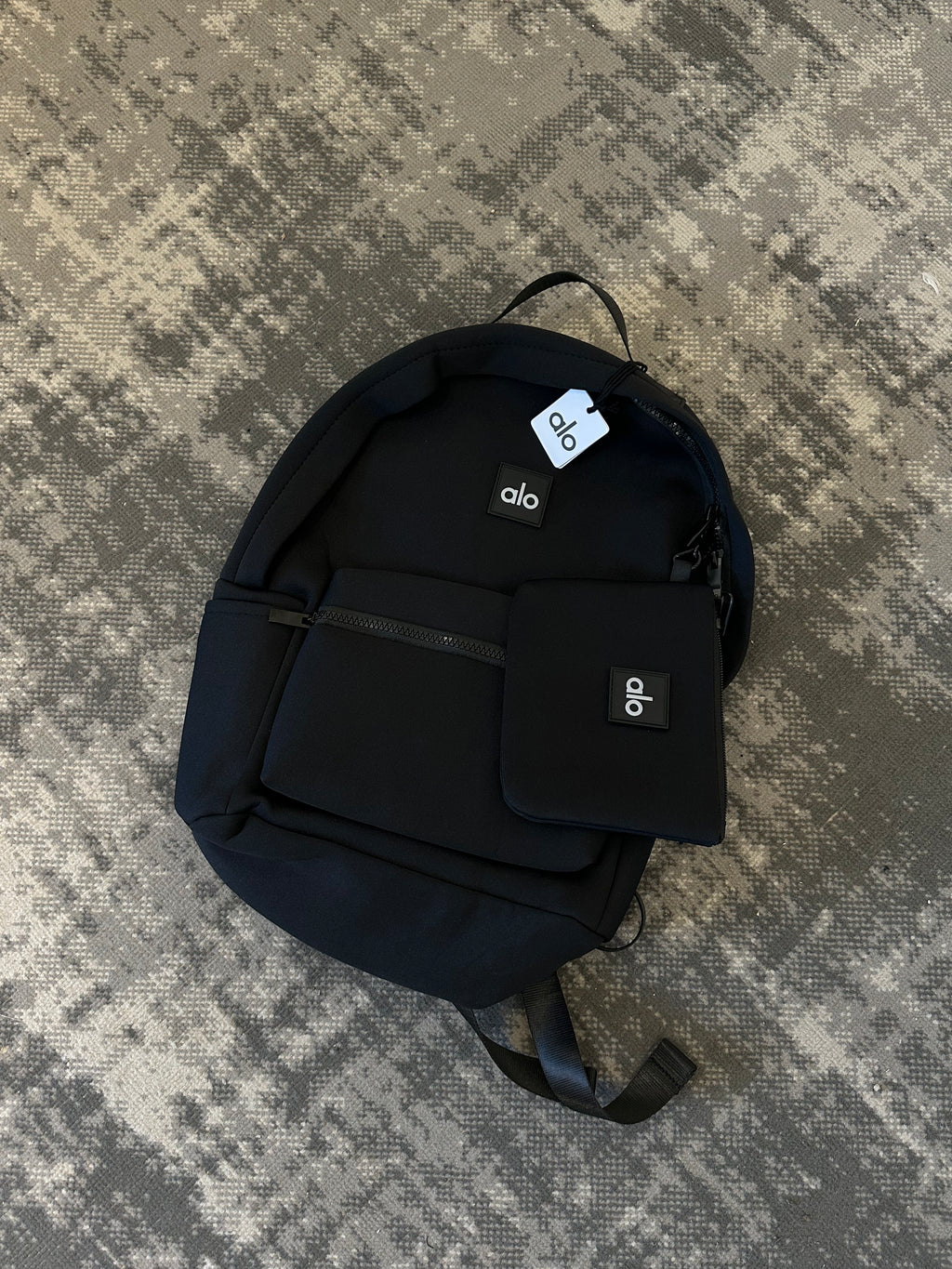 STOW BACKPACK ALO YOGA "BLACK SILVER"