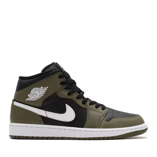 JORDAN 1 MID BLACK MEDIUM OLIVE