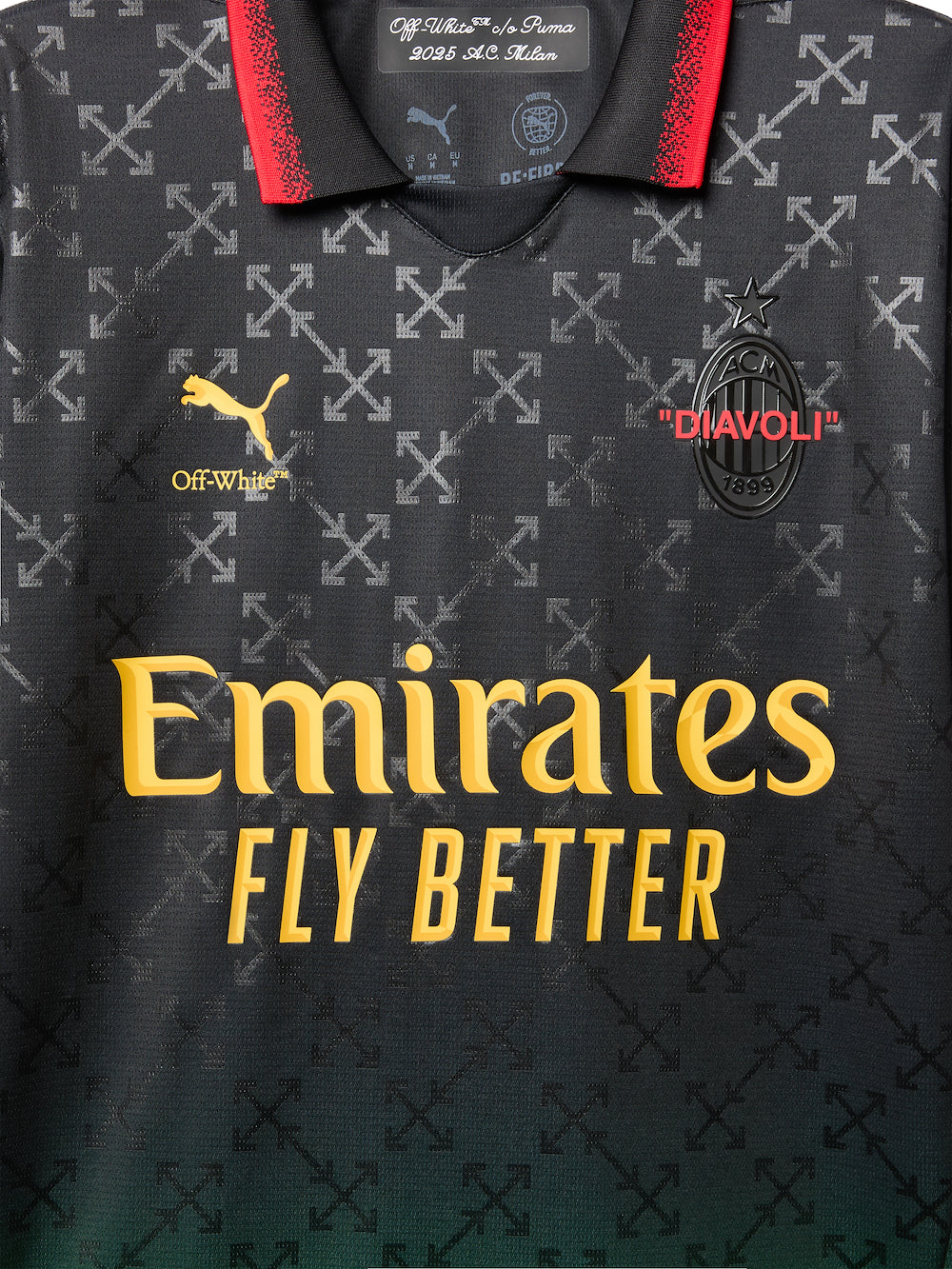 JERSEY PUMA X AC MILAN X OFF-WHITE™ BLACK 2024/25