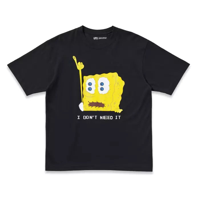 CAMISETA UNIQLO X SPONGEBOB SQUAREPANTS CACTUS PLANT FLEA MARKET BLACK