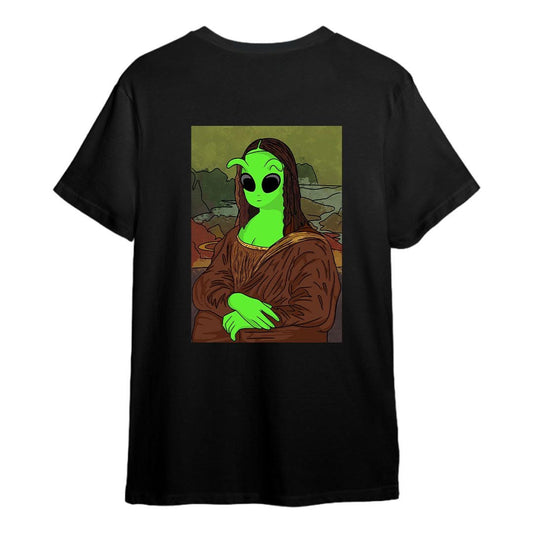 INVADERS T-SHIRT MONA LISA BLACK